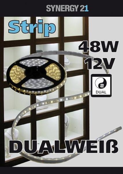 Synergy 21 Tira LED Flex DC12V/96W, blanco dual, 5m