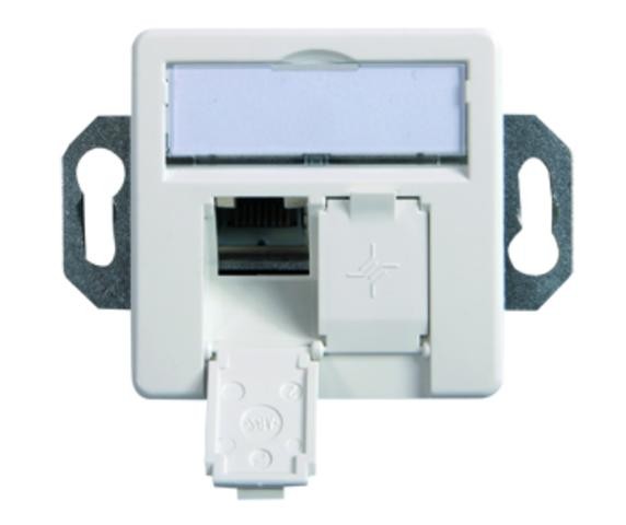 Dosen TP,UP,2-fach,CAT6A,AW,10Gbit,Bodentankieinbau, AMJ45
