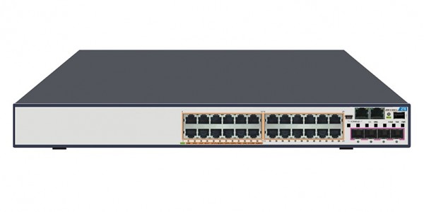 ZTE Switch Stackable Layer 3 PoE 24x Gigabit RJ45 + 4x Combo 1GB SFP/10GB SFP+ slot und 1x 360 Watt Netzteil