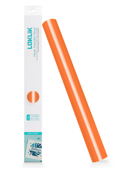 LOKLIK Vinilo Textil Básico - Naranja - 30,5 x 180 cm