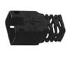 Telegärtner Stecker Modular MP8, zbh. Tülle, Schwarz 100Pack