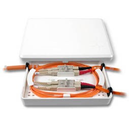 LWL-Wandverteiler Mini-Speissverteiler, für 4xSC-Simplex-Ku