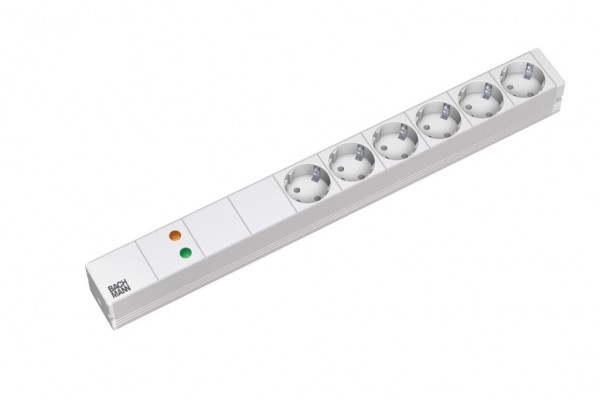 ALLNET Regleta 6x Enchufes (CEE7), 19", gris