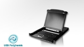 Aten KVM/TFT 8-fach,19&quot; 1HE,incl.KVM/TFT 17&quot;,Deutsch,Black