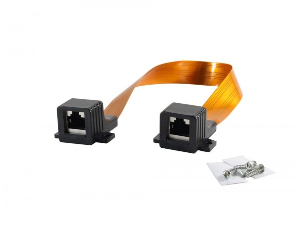 TP(RJ45) Fensterduchführung, Buchse-Buchse, 1:1 , 8-pol., RJ45, 22,5cm,