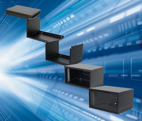 Triton 19"Wandgehäuse, 4HE,1-teilig,Schwarz,zerlegt,Flat P