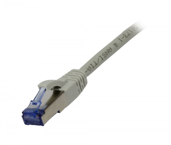 Patchkabel RJ45, CAT6A 500Mhz, 0.5m, grau, S-STP(S/FTP), Komponent getestet(GHMT certified), AWG26, Synergy 21