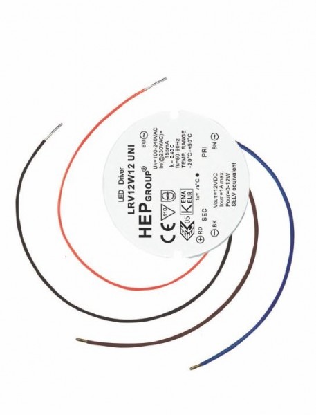 HEP Alimentación LED - 12V/12W circular