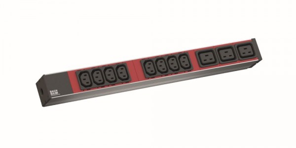 ALLNET 19"zbh. Steckdosenleiste, 8xKaltgeräte(C13)+3xC19->Stecker(C20), Bachmann
