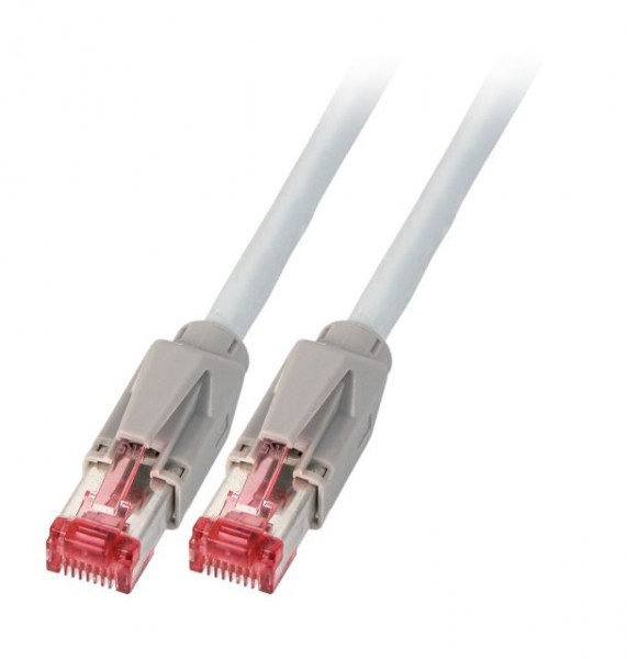 Patchkabel RJ45, CAT6A 500Mhz, 2m, grau; S-STP(S/FTP),TM21+Leoni-Kerpen F6-90 S/F,