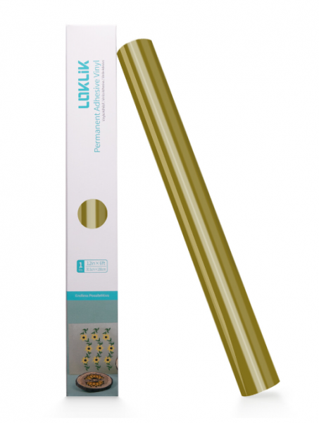 LOKLIK Vinilo adhesivo permanente brillante dorado