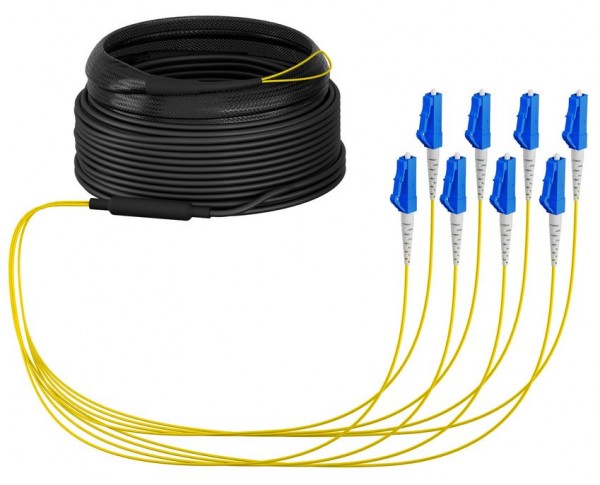 LWL-Kabel, Trunkkabel U-DQ(ZN)BH 8G 9/125, LC/LC OS2 30m, Ring,