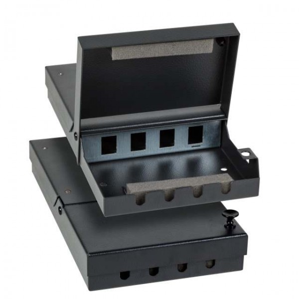 Keystone, Modulträger, Patchpanel für 8xTP-Modul, Aufputz, Metallklappbox