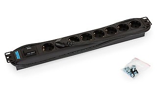 Triton 19"Schrank, zbh. Steckdosenleiste, 8xDosen(CEE7)->Ste