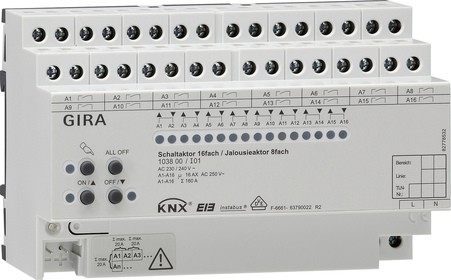 Gira Actuador KNX de conmutación de 16 elementos
