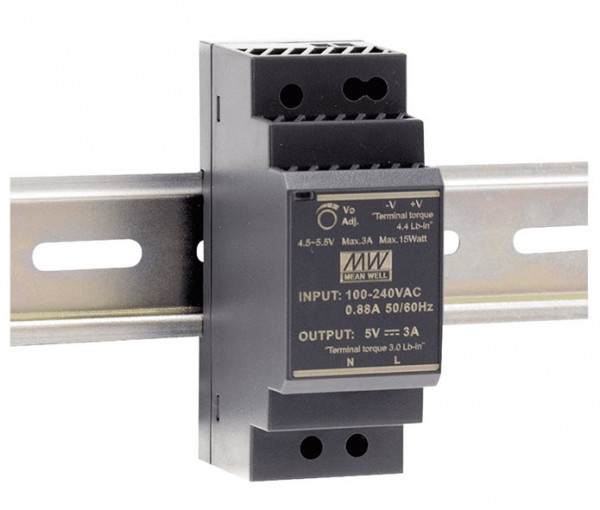 Mean Well HDR-30-5 Fuente de alimentación DIN