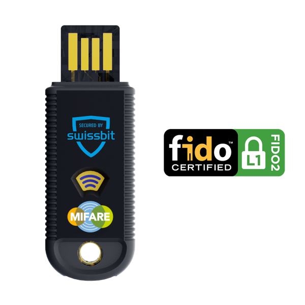 Swissbit iShield Key FIDO2 USB-A + Mifare in individual packaging