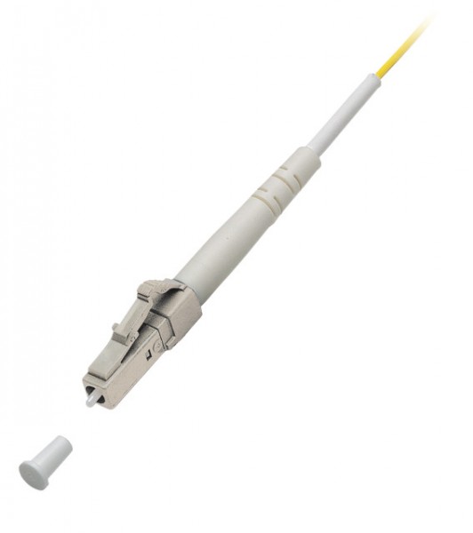 LWL-Pigtail-LC 50/125u,2mtr. OM3, Weiss