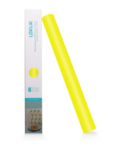 LOKLIK Vinilo adhesivo permanente Mate amarillo limón