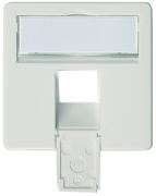 Telegärtner Dose, Zentralplatte, 50x50mm für 1xRJ45, Alpinwe