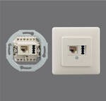 Rutenbeck Dose, UP, IAE/UAE, 1xRJ45 6pol. + TAE, Reinweiss