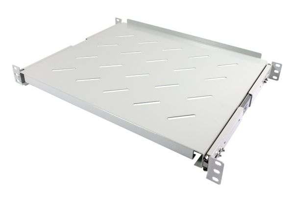 ALLNET 19&quot;zbh. Fachboden ausziehbar, für 1200mm Schrank tiefe, Lichtgrau, t950-1050mm,