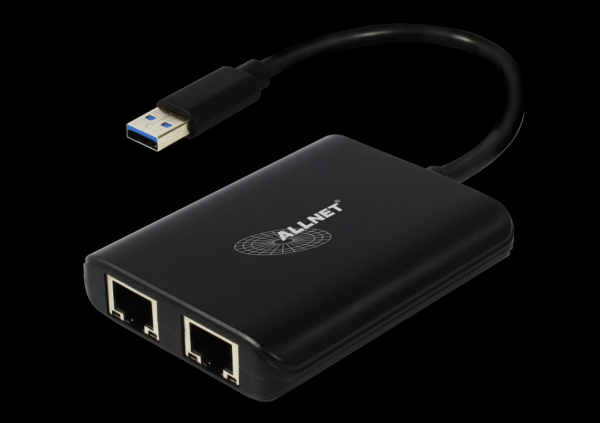 ALLNET USB 3.0 Typ-A Netzwork Adapter 2x + 1x USB 3.0 Hub ALL-NC-2G-102-USB-A &quot;ALLTRAVEL*