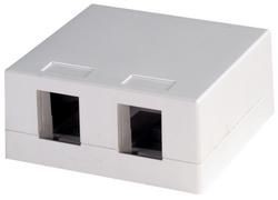 Telegärtner Modulträger,AP-Dose,f. 2xAMJ-Mod./Kupp.,AW,gerae