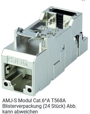 Telegärtner Modul, AMJ-S, CAT6A, TP/LSA, Snap-In, 2-Pack,
