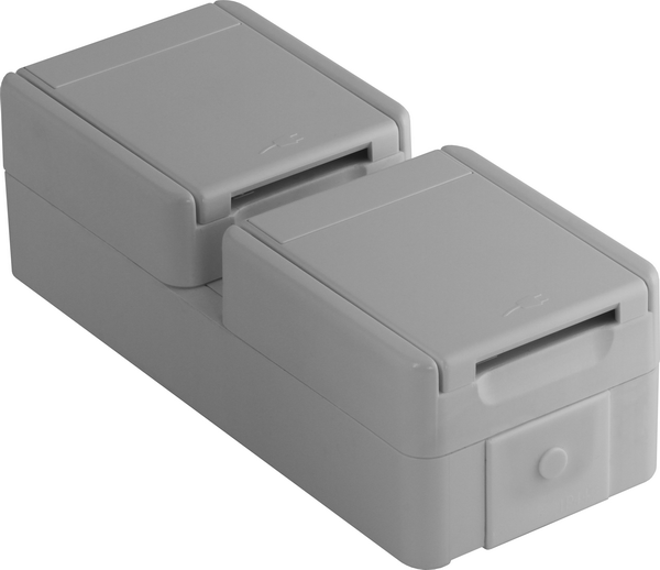 TEM Series Fontana socket outlet SET protective contact DOUBLE VERTI