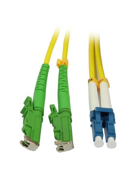 LWL-2-Faser-Patchk. 0,5mtr.LSH(E2000APC)-LC, 9/125um, OS2, G657A2, AD=3mm, Synergy 21,