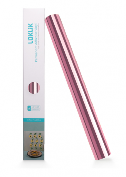 LOKLIK Vinilo adhesivo permanente Espejo Metálico oro rosa