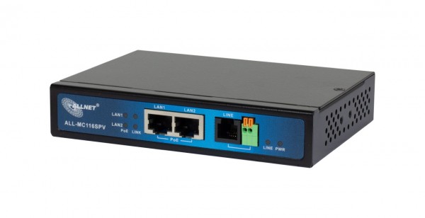 ALLNET ISP Bridge Modem VDSL2 with Vectoring/Point-to-Point Slave-Modem &amp; 2x PoE IEEE802.3at Ports &quot;unmanaged &quot;ALL-MC116SPV-VDSL2&quot;