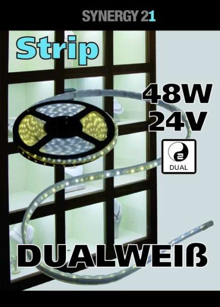Synergy 21 Tira LED Flex DC24V/96W, blanco dual, 5m