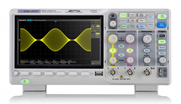 Siglent SDS1204X-E Oszilloskop / Das Siglent SDS1204X-E ist mit einer Bandbreite von 200 MHz &amp; unzähligen Softwarefunktionen für eine Vielzahl von Anwendungen geeignet.