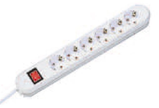 Bachmann Tischsteckdose, 6xDosen(CEE7)->Stecker(CEE7), 3m, m