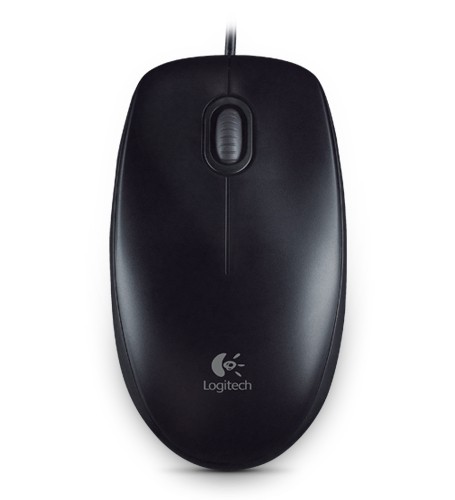 Logitech B100 Ratón óptico USB, Negro