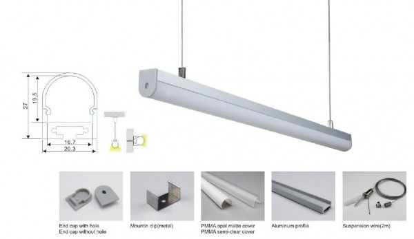 Synergy 21 ALU027 Perfil de Aluminio, 2m