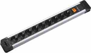 Bachmann Tischsteckdose, 9xDosen(CEE7)->Stecker(CEE7), 2m, mit Schalter, CONNECTUS,
