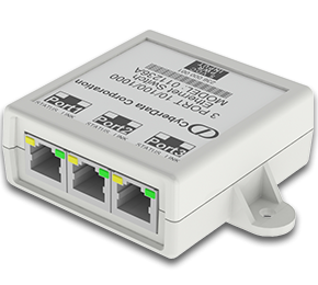 CyberData Ethernet Switch, 3 Port Powered, RoHS Gigabit