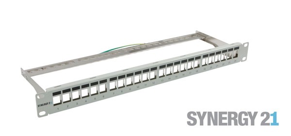 Synergy 21 S216321 Panel de parcheo de 24x RJ45, gris
