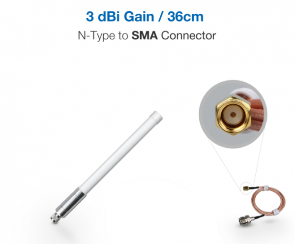 RAK Wireless Antena de fibra de vidrio 3dBi 868MHz