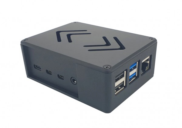 Rock 4 C+ Carcasa de aluminio ecoPI PRO LP, negro