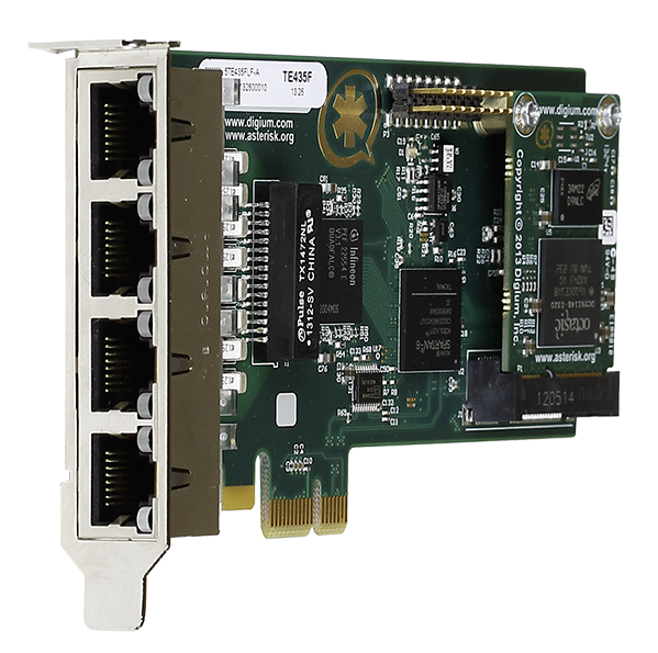 Digium TE435B - Tarjeta PCIe de 4x PRI/E1 (Quad-Span) con ca