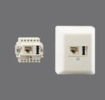 Rutenbeck Dose, AP, IAE/UAE, 1xRJ45 6pol. + TAE, Perlweiss,,