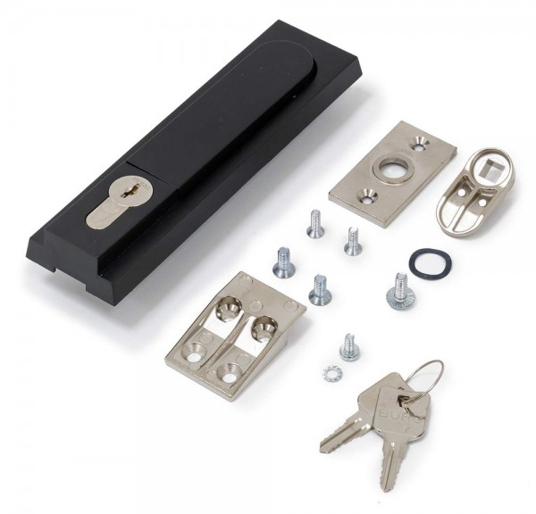 Triton 19"Schrank,zbh. Ersatz, Schwenkhebelgriff, Metall, Schloss mit Griff, für Standverteiler, inkl. Schlosseinsatz H4J.22S,