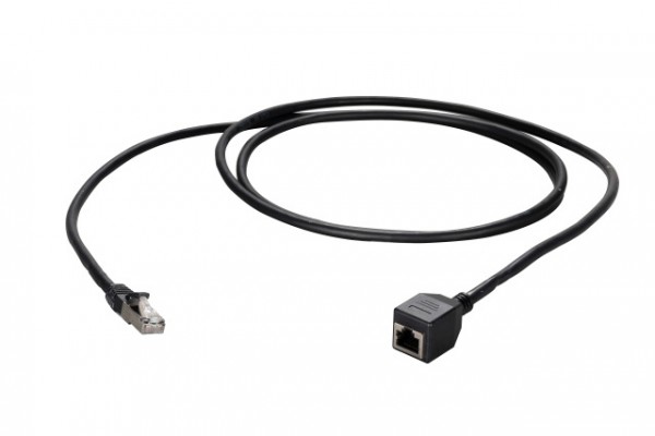 Patchkabel RJ45, CAT6A 500Mhz, 2m, schwarz, S-STP(S/FTP), AWG26, Verlängerung Stecker/Buchse