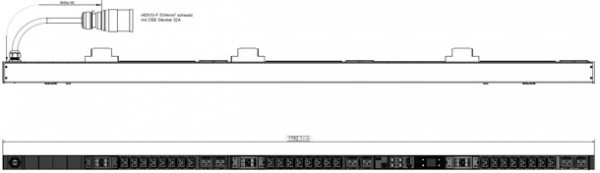 Bachmann, BN7500 24xC13 6xC19 6xLS Strom 3,0m CEE