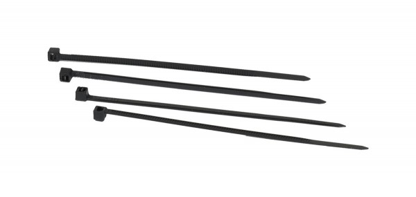 ALLNET 19"zbh. Kabelbinder, L100xB2,6mm, 100er Pack, Schwarz, UV-Beständig, Synergy 21