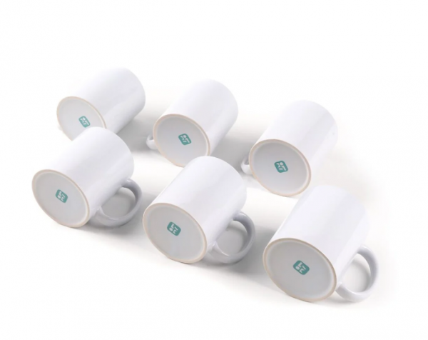 LOKLIK Pack de 6 Tazas de sublimación, blanco